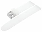 PREISTIPP: Uhrenarmband EASY-CLICK 24mm wei&szlig;/transparent Silikon mit Schnellwechsel-Stegen  (Schlie&szlig;enansto&szlig; 22 mm)