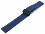 PREISTIPP: Uhrenarmband (Ackkb114) EASY-CLICK 22mm dunkelblau Silikon Magnetverschlu&szlig; f&uuml;r Smartwatches & weitere Uhren