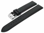 PREISTIPP: Uhrenarmband (Ackla120) 21mm schwarz Leder abgen&auml;ht glatt (Schlie&szlig;enansto&szlig; 18 mm)