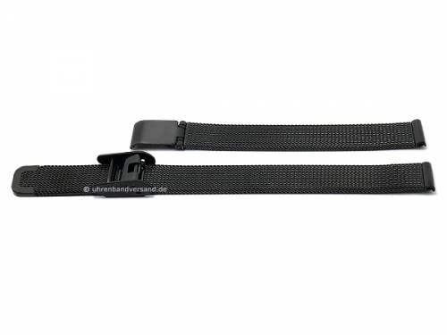 Preistipp: Uhrenarmband 10mm Milanaise schwarz feines Geflecht satiniert mit Schiebeverschlu� - Bild vergr��ern 