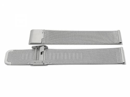 Preistipp: Uhrenarmband 20mm Milanaise stahlfarben feines Geflecht satiniert mit Schiebeverschlu� - Bild vergr��ern 