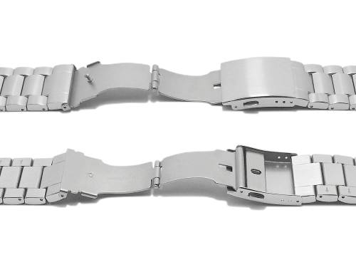 Uhrenarmband (Ackmb117) 28mm Edelstahl massiv matt mit Faltschlie�e - Bild vergr��ern 