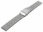 PREISTIPP: Uhrenarmband (Ackmb118) 24mm Milanaise poliert schweres Geflecht mit Sicherheitsfaltschlie&szlig;e