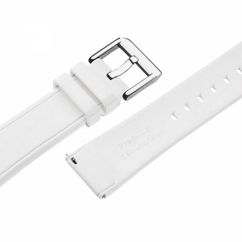 Uhrenarmband -Rubber FKM- 22mm wei� Kautschuk mit EASY-CLICK von STAILER (Schlie�enansto� 20 mm) - Bild vergr��ern 