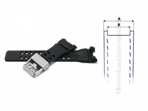 CASIO Ersatz-Uhrenarmband schwarz Kunststoff (10664306) Spezialansto fr GWG-B1000 - Bild vergrern 