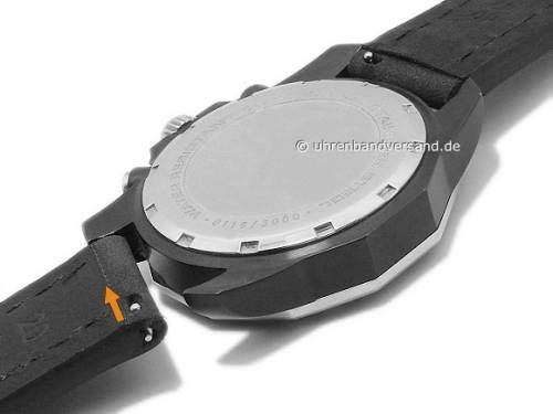 Uhrenarmband 22mm hellbraun Leder Vintage-Look abgen�ht mit Schnellwechsel-Stegen von DILOY (Schlie�enansto� 22 mm) - Bild vergr��ern 