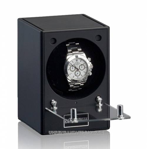 MODULSERIE PICCOLO: Starter Set - Uhrenbeweger -Piccolo Black- f�r 1 Automatikuhr inkl. Netzteil - Bild vergr��ern 