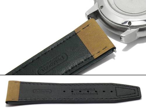 Uhrenarmband -Nevada- 28mm mittelbraun Leder helle Naht rustikal MADE IN GERMANY von DI-MODELL (Schlie�enansto� 24 mm) - Bild vergr��ern 