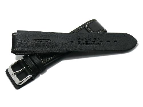 Uhrenarmband -Chronissimo waterproof- 18mm schwarz Leder genarbt helle Naht von DI-MODELL (Schlie�enansto� 18 mm) - Bild vergr��ern 
