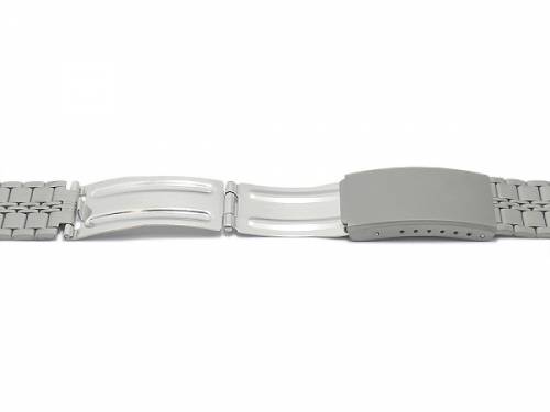 Uhrenarmband 20mm Edelstahl Faltschliee titanfarben - Bild vergrern 