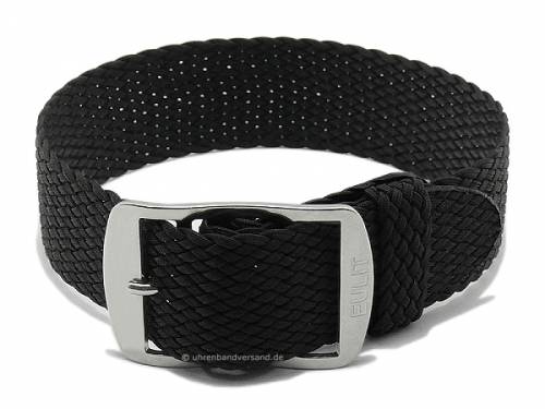 Uhrenarmband -Baltic- 18mm schwarz Perlon/Textil Durchzugsband von EULIT - Bild vergrern 