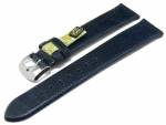 Uhrband 18mm dunkelblau echtes Eidechsenleder gl&auml;nzend ohne Naht MADE IN GERMANY von BARINGTON (Schlie&szlig;enansto&szlig; 16 mm)