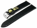 Uhrband 20mm schwarz echtes Eidechsenleder gl&auml;nzend ohne Naht MADE IN GERMANY von BARINGTON (Schlie&szlig;enansto&szlig; 18 mm)
