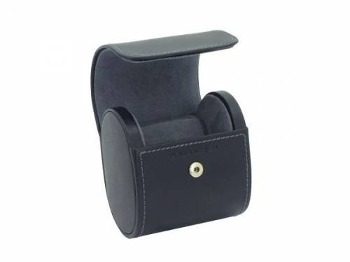 Uhrenrolle -Infinity- schwarz Leder graue Ziernaht fr 1 Armbanduhr - Bild vergrern 