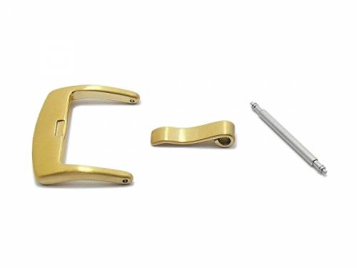 Breitdornschlie�e (HeBD-2019) 18mm Edelstahl goldfarben geb�rstet - Bild vergr��ern 