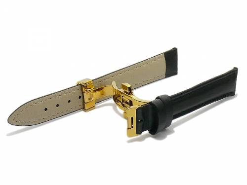Butterfly-Faltschliee (HeBFS-02) 16mm Edelstahl goldfarben poliert mit Drckern - Bild vergrern 