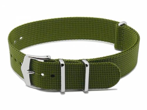 Uhrenarmband (405-060) RUSH R 20mm olivgrn Synthetik/Textil Durchzugsband NATO-Look von HIRSCH - Bild vergrern 