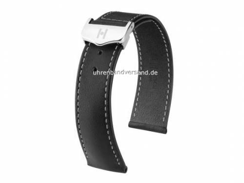 Luxus-Uhrenarmband -Voyager- 22mm hellbraun Leder vegetabil gegerbt mit Faltschlie�e von HIRSCH (Schlie�enansto� 18 mm) - Bild vergr��ern 