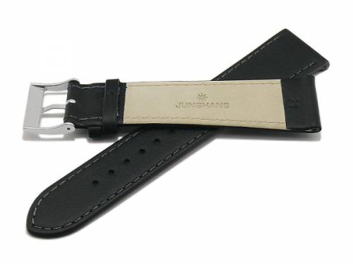 Ersatz-Uhrenarmband 21mm Leder schwarz original JUNGHANS (Schlieenansto 18mm) - Bild vergrern 