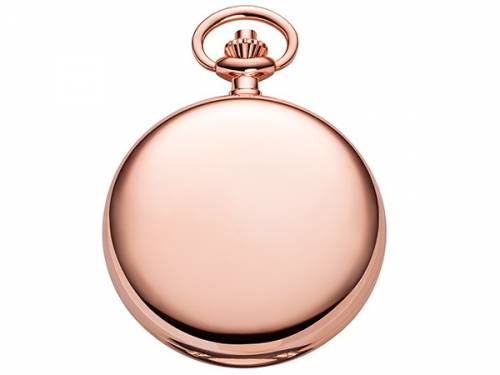 Mechanische Savonette-Taschenuhr ros�goldfarben Ziffernblatt silberfarben mit Sprungdeckel von JEAN JACOT (*JT*TU*) - Bild vergr��ern 