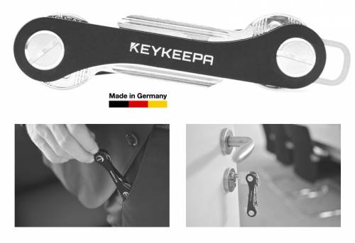 KEYKEEPA Schl�sselorganizer Edelstahl stahlfarben - Made in Germany - Bild vergr��ern 