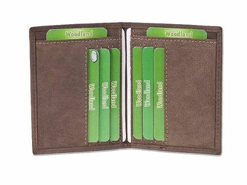 Ausweis- und Kartenetui echt B�ffelleder braun mit RFID Schutz von Woodland - Bild vergr��ern 