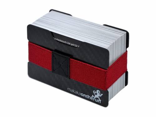 Minimalistisches Kartenetui / Slim Wallet / Mini-Geldb�rse -Carbon- mit RFID-Schutz von MakakaOnTheRun - Bild vergr��ern 