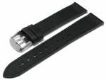 Hybrid-Uhrenband (Moklb125) 20mm schwarz Leder/Silikon genarbt mit Easy-Click von MABRO (Schlie&szlig;enansto&szlig; 18 mm)