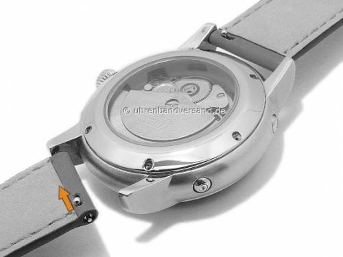 Uhrenarmband -Croquet- 22mm wei� Leder abgen�ht mit Schnellwechsel-Stegen von MORELLATO (Schlie�enansto� 20 mm) - Bild vergr��ern 