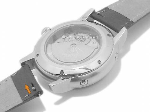 Meyhofer EASY-CLICK Uhrenarmband XS -Prineville- 16mm wei� Leder glatt abgen�ht (Schlie�enansto� 14 mm) - Bild vergr��ern 
