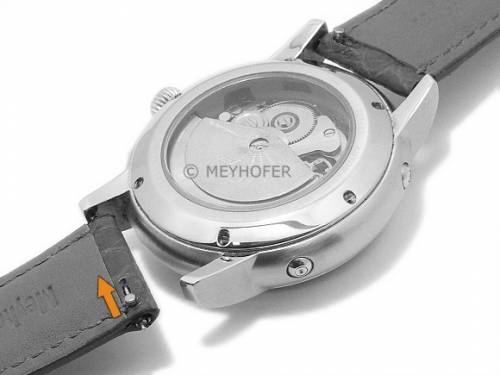 1a Angebot: Meyhofer EASY-CLICK Uhrenarmband -Kulmbach- 20mm beige echt Alligator-Leder (Schlie�enansto� 18 mm) - Bild vergr��ern 