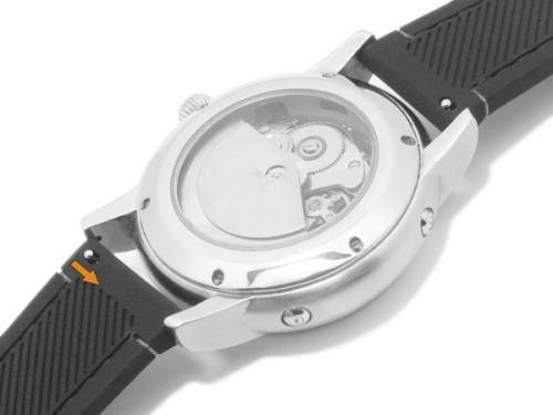 Meyhofer EASY-CLICK Uhrenarmband -Millwood- 20mm schwarz Silikon glatt abgenht (Schlieenansto 18 mm) - Bild vergrern 