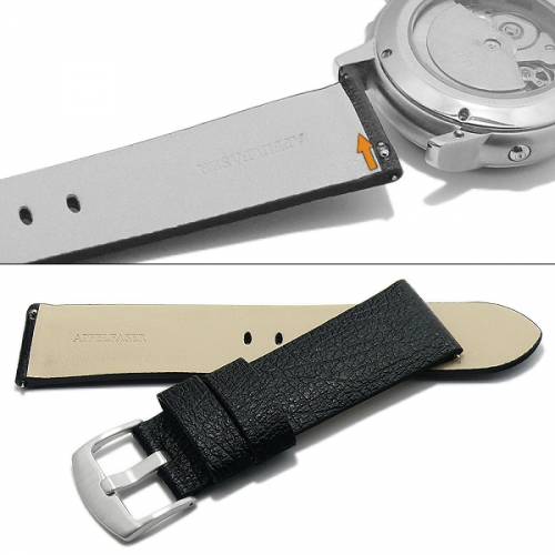 Meyhofer EASY-CLICK Uhrenarmband -Berea- 22mm schwarz aus Apfel-Fasern VEGAN geprgt (Schlieenansto 20 mm) - Bild vergrern 