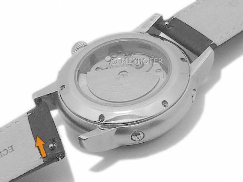 Meyhofer EASY-CLICK Uhrenarmband XL -Steinaker- 16mm schwarz Leder genarbt abgenht (Schlieenansto 16 mm) - Bild vergrern 