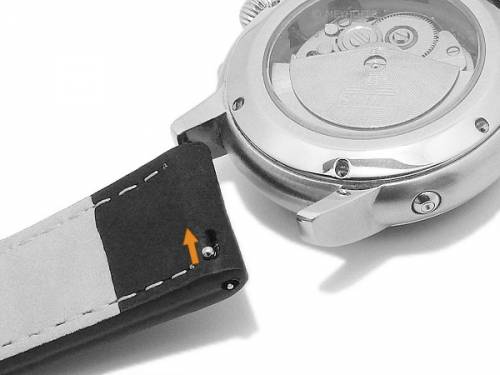 Meyhofer EASY-CLICK Uhrenarmband XS -Treviso- 22mm dunkelbraun Bffelleder Aviator-Look (Schlieenansto 20 mm) - Bild vergrern 