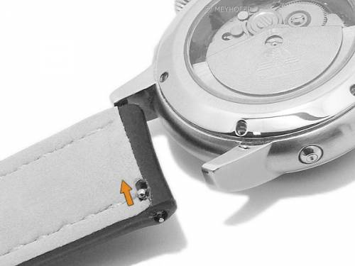 Meyhofer EASY-CLICK Uhrenarmband -Garrison- 22mm hellbraun Leder glatt matt abgen�ht (Schlie�enansto� 20 mm) - Bild vergr��ern 