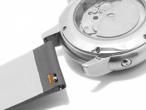 Meyhofer EASY-CLICK Uhrenarmband -Grayton- 14mm wei aus Apfel-Fasern VEGAN seidenmatt (Schlieenansto 14 mm) - Bild vergrern 