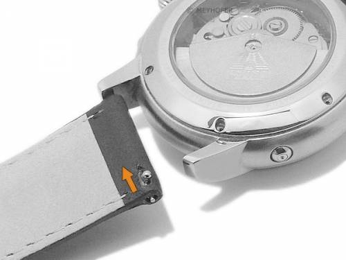 Meyhofer EASY-CLICK Uhrenarmband -Naperville- 21mm dunkelbraun Leder glatt abgen�ht (Schlie�enansto� 20 mm) - Bild vergr��ern 