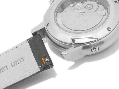 Meyhofer EASY-CLICK Uhrenarmband -Dunkirk- 21mm dunkelbraun Leder glatt mit Lederunterlage (Schlie�enansto� 20 mm) - Bild vergr��ern 
