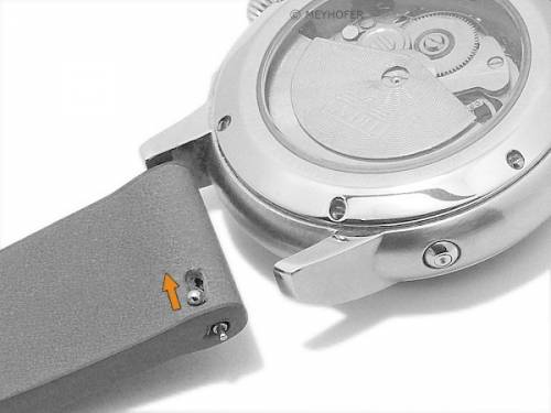 Schnellwechsel-Uhrenarmb�nder 2er-Set WORLAND DUO MIX2 24mm hellbraun/dunkelbraun Leder robust Meyhofer EASY-CLICK - Bild vergr��ern 
