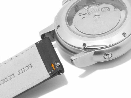 Schnellwechsel-Uhrenarmb�nder 2er-Set Discover DUO 22mm wei� Leder mit Lederunterlage von Meyhofer EASY-CLICK - Bild vergr��ern 