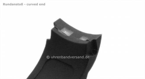 Uhrenarmband -Leeds- 17mm wei� Silikon wasserfest matt mit Rundansto� von MEYHOFER (Schlie�enansto� 14 mm) - Bild vergr��ern 