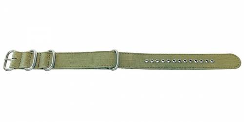 Uhrenarmband -Alvarado- 20mm olivgr�n Canvas/Textil Durchzugsband im NATO Zulu-Style von MEYHOFER - Bild vergr��ern 