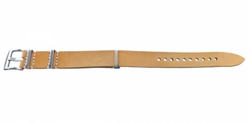 Uhrenarmband -Meadville- 22mm hellbraun Leder NATO-Style Durchzugsband von MEYHOFER - Bild vergr��ern 