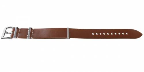 Uhrenarmband -Meadville- 22mm nussbraun Leder NATO-Style Durchzugsband von MEYHOFER - Bild vergr��ern 