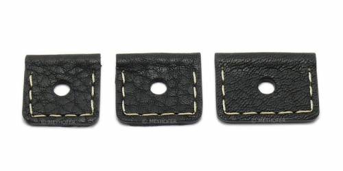 Uhrenarmband -Mafra- 18-20-22-24mm Wechselansto schwarz Leder genarbt matt Unterlagenband helle Naht von MEYHOFER - Bild vergrern 