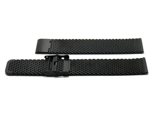 Uhrenarmband XL -Hopewell- 18mm Milanaise schwarz mittelschweres Geflecht mit Schiebeverschlu� von MEYHOFER - Bild vergr��ern 