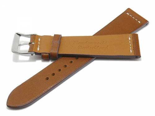 Uhrenband -Falkenstein- 19mm hellbraun Leder MADE in GERMANY von Meyhofer optional mit Easy-Click (Schlie�e 16 mm) - Bild vergr��ern 