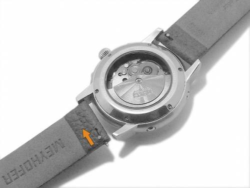 Uhrenarmband Meyhofer EASY-CLICK -Furth- 14mm mittelbraun Leder genarbt (Schlie�enansto� 14 mm) - Bild vergr��ern 