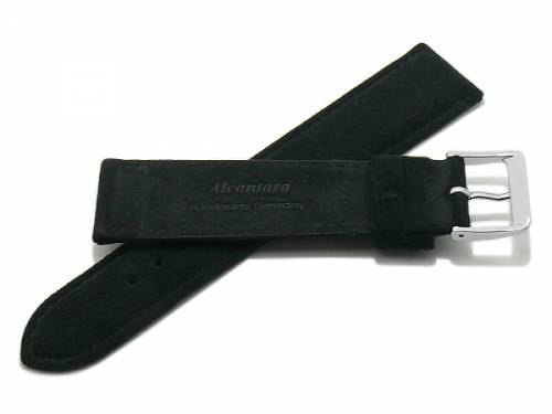 Uhrband -Lahnstein- 18mm schwarz vegan Alcantara MADE in GERMANY v. Meyhofer optional mit EASY-CLICK (Schliee 16 mm) - Bild vergrern 